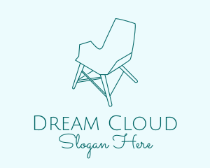 Blue Furniture Chair  logo design