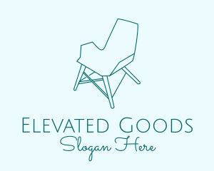 Blue Furniture Chair  logo design