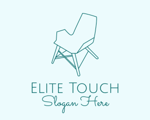 Blue Furniture Chair  logo design