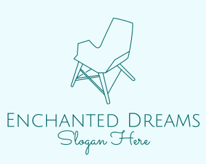 Blue Furniture Chair  logo design