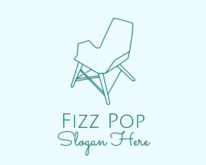 Blue Furniture Chair  logo design