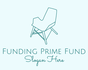 Blue Furniture Chair  logo design