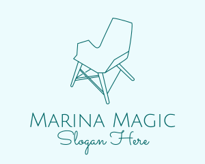 Blue Furniture Chair  logo design