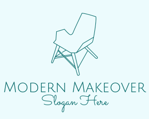 Blue Furniture Chair  logo design