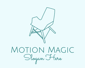 Blue Furniture Chair  logo design