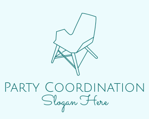 Blue Furniture Chair  logo design