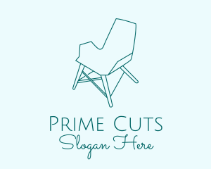 Blue Furniture Chair  logo design