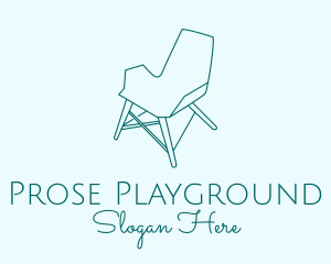 Blue Furniture Chair  logo design