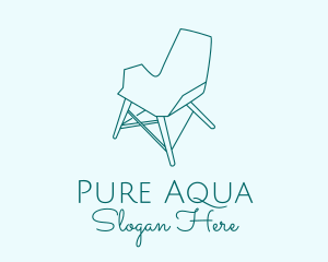 Blue Furniture Chair  logo design