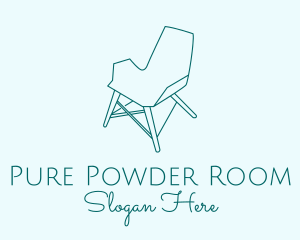 Blue Furniture Chair  logo design