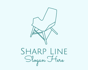 Blue Furniture Chair  logo design