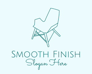 Blue Furniture Chair  logo design