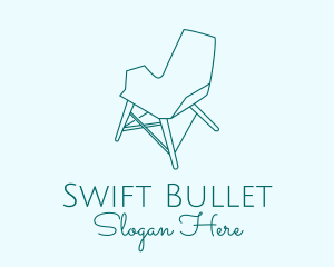 Blue Furniture Chair  logo design