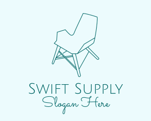 Blue Furniture Chair  logo design