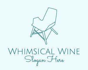 Blue Furniture Chair  logo design