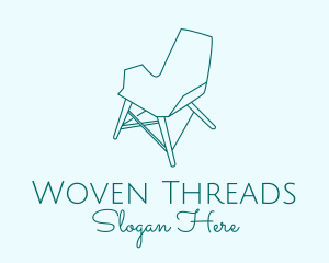 Blue Furniture Chair  logo design