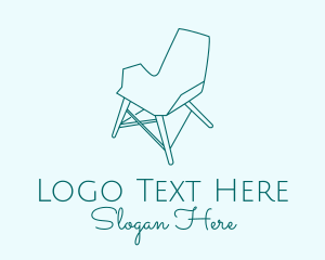 Furniture - Blue Furniture Chair logo design