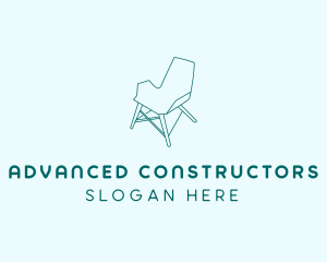 Blue Furniture Chair  logo design