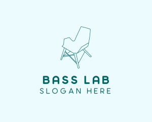 Blue Furniture Chair  logo design