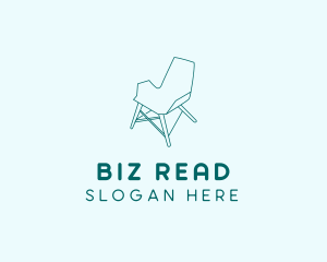 Blue Furniture Chair  logo design