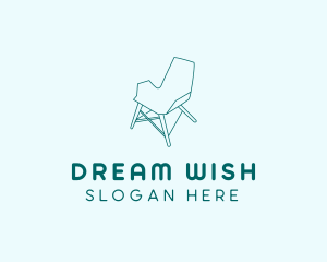 Blue Furniture Chair  logo design