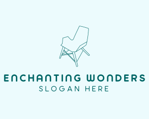 Blue Furniture Chair  logo design