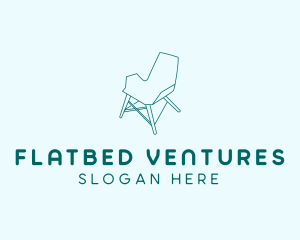 Blue Furniture Chair  logo design