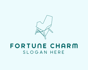 Blue Furniture Chair  logo design