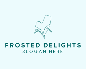 Blue Furniture Chair  logo design