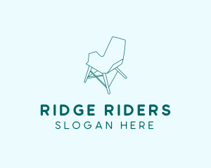 Blue Furniture Chair  logo design