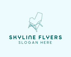 Blue Furniture Chair  logo design