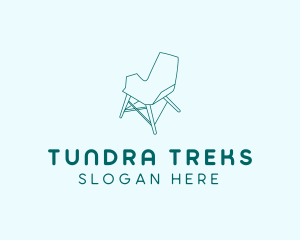 Blue Furniture Chair  logo design