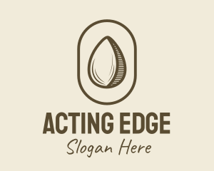 Simple Almond Nut logo design