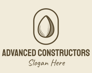 Simple Almond Nut logo design