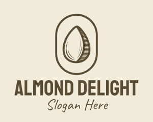 Simple Almond Nut logo design