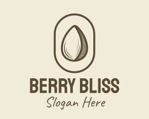 Simple Almond Nut logo design