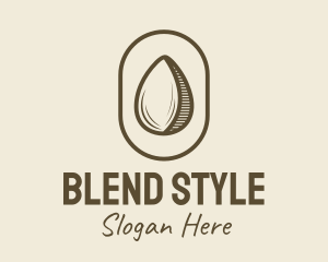 Simple Almond Nut logo design