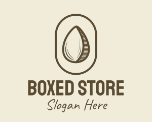 Simple Almond Nut logo design