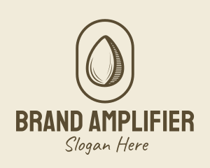 Simple Almond Nut logo design