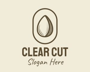 Simple Almond Nut logo design