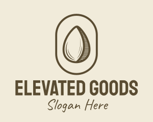 Simple Almond Nut logo design