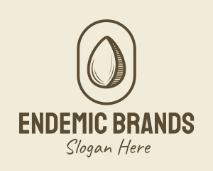 Simple Almond Nut logo design