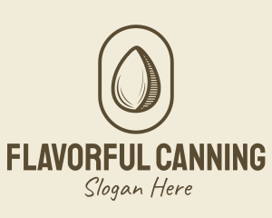 Simple Almond Nut logo design