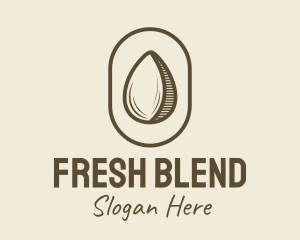 Simple Almond Nut logo design