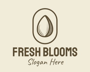 Simple Almond Nut logo design