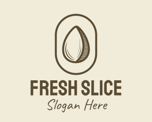 Simple Almond Nut logo design