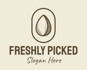 Simple Almond Nut logo design