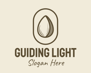 Simple Almond Nut logo design