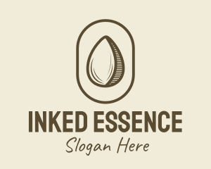 Simple Almond Nut logo design