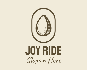 Simple Almond Nut logo design